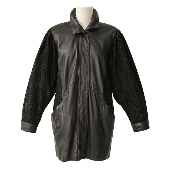 Wilsons Leather Jackets & Blazers - VTG Wilson's Leather Coat SZ XS Thinsulate Trench‎ Full Zip 80s 90s Animal Biker